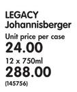 Legacy Johannisberger-12 x 750ml
