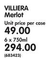 Villiera Merlot-6 x 750ml