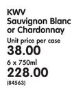 Kwv Sauvignon Blanc Or Chardonnay-6 x 750ml