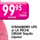 Strawberry Lips Or La Peche Cream Tequilla Liqueur-1 x 750ml