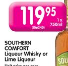Southern Comfort Liqueur Whisky Or Lime Liqueur-1 x 750ml