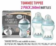 Tommee Tippee 2 Pack Bottles-260ml