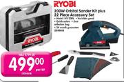 Ryobi 200W Orbital Sander Kit + 22 Piece Accessory Set Model: HS-220K-Per Kit