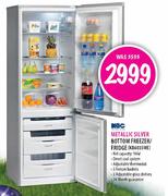 KIC Metallic Silver Bottom Freezer/Fridge (KB6035ME)