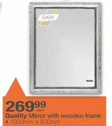 Quality Mirror With Wooden Frame-1050mmx800mm