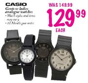 Casio Gents Or Ladies Analogue Watches-Each 