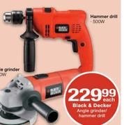 Black & Decker Hammer Drill-500w Each