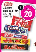 Nestle Chocolates Bars And 40g Smarties-5's
