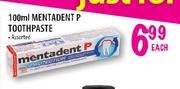 Mentadent P Toothpaste-100ml Each
