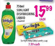 Sunlight Dishwashing Liquid-750ml Each