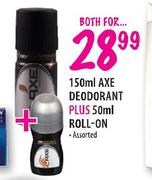 Axe Deodorant Plus Roll-On-50ml 