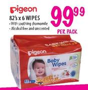 Pigeon Wipes-82's x 6 Per Pack