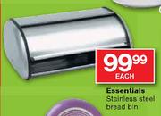 Essentials Stainless Steel Bread Bin