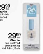 Charlie Top Coat/Nail Strengthening Nail Polish, Each-9ml