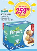 Pampers Active Baby Midi 150's Per Pack