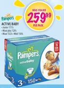Pampers Active Baby Maxi 132's Per Pack