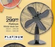 Platinum Metal Desk Fan-40cm