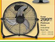 Platinum Metal Industrial Floor Fan-30cm