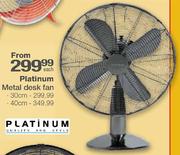 Platinum Metal Desk Fan-40cm