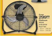 Platinum Metal Industrial Floor Fan-45cm