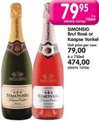 Simonsig Brut Rose Or Kaapse Vonkel-6x750ml