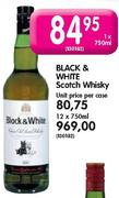 Black & White Scotch Whisky - 12 x 750ml