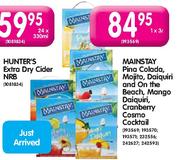 Mainstay Pina Colada,Mojito Daiquiri and On The Beach,Mango Daiquiri,Cranberry Cosmo Cocktail - 1x3L