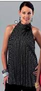 Legend Chiffon Pleated Tunic With Roseile