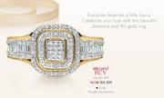 9ct Gold And Diamonds Ring-0.24ct