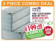 King Jade 152cm Queen Base Set With 2 Single Base Sets