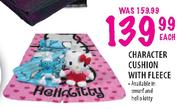 Character Cushion With Fleece-Each