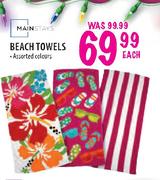 Beach Towels Assorted Colours-Each