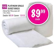 Simple Choice Platinum Queen Duvet Inner-Each 