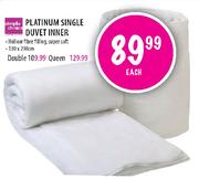 Simple Choice Platinum Double Duvet Inner-Each 