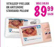 Vitasleep Prelude Or Antisnore Standard Pillow-Each