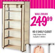 KD 5 Shelf Closet