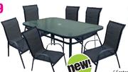 Out & About 6 Seater Glass Table-Per Set