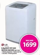 LG 8.2Kg White Top Load Washing Machine