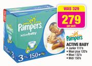 Pampers Active Baby Midi 150's-Per Pack