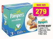 Pampers Active Baby Maxi 132's-Per Pack
