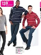 Legend Mens Striped Golfer - Each