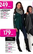 Legend 9) Cut And Sew Cardi With Pleather Insets -Each