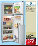 Kelvinator 220 Litre Metallic Double Door Fridge-Each
