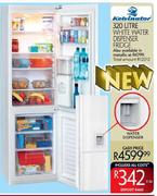 Kelvinator 320 Litre White Water Dispenser Fridge-Each