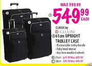 Classic By Cellini Upright Trolley Case-50cm Each 