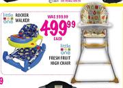 Little One Rocker Walker Or Fresh Fruit High Chair-Each