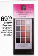 Beauty Express 12 Colours Maximum Impact Eye Shadow-Each