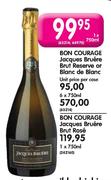 Bon Courage Jacques Bruere Brut Reserve or Blanc De Blanc - 1 x 750ml