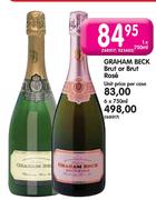 Graham Beck Brut or Brut Rose - 6 x 750ml
