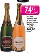 Villiera Tradition Brut Or Brut Rose - 6 x 750ml